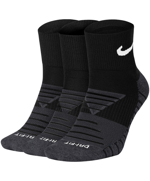 Nike Everyday Max Cushioned Dri-Fit Mini-Crew Socks 3-Pack {NK190}