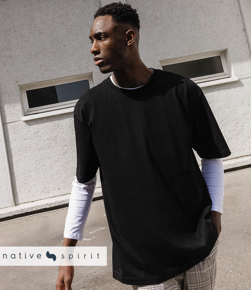 Men's Native Spirit 200gsm Oversized Drop Shoulder Organic Cotton T-Shirt {NS330}
