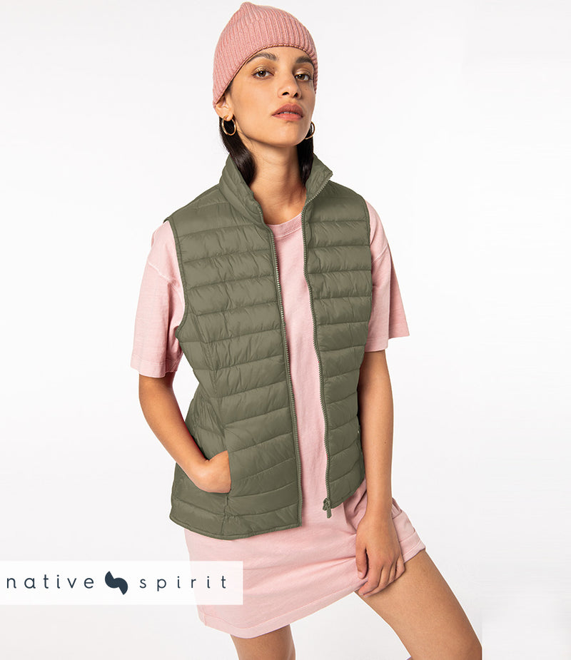 Native Spirit Women's Light Recycled Body Warmer {NS6006}