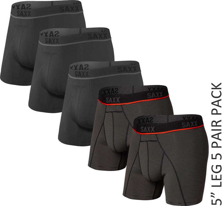 SAXX Underwear Kinetic Long Leg Boxer Black