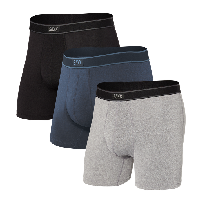 SAXX Men's Daytripper Knit 5" Boxers with Fly THREE PAIR PACK {SAXX-PP3B}